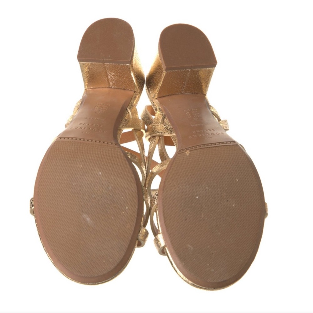 Sezane strappy gold block sandals 9 - Picture 5 of 5